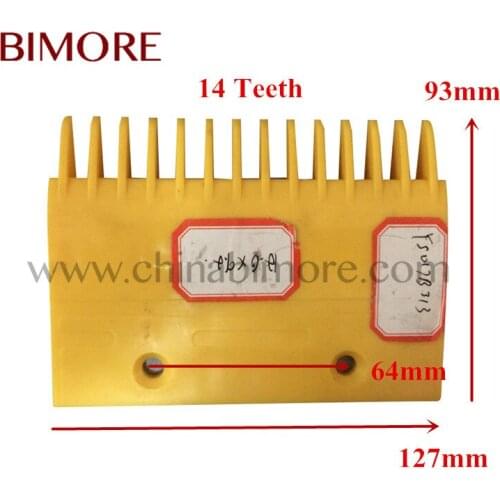 Escalator Elevator Parts YS017B313 Escalator Comb Length 127mm Width 93mm Install Size 64mm 14T