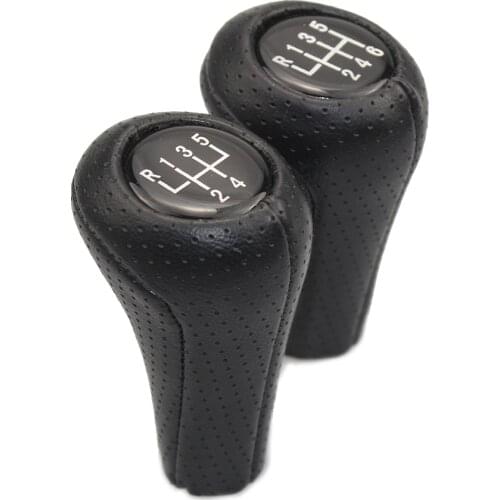 For BMW 1 3 5 6 Series E30 E32 E34 E36 E39 E46 E53 E60 E61 E63 E81 E82 E90 Gear Head 5/6 Speed Advanced Leather Gear Shift Knob