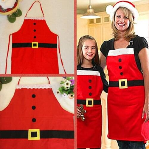 Christmas Kitchen Aprons for Woman Children Xmas Decoration Apron for Women Men Dinner Party Cooking Apron Baking Accessories