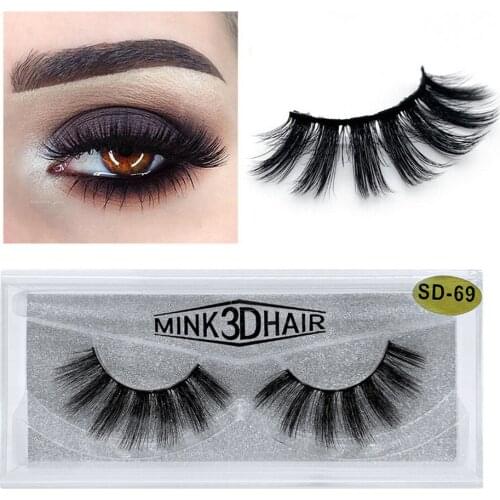 10 Pair Faux Mink Eyelashes Private Label Thick Black Nature Soft False Lashes with Box