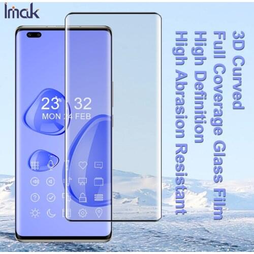 Imak 3D Curved Tempered Glass For Huawei Nova 8 Pro oleophobic Full screen glue