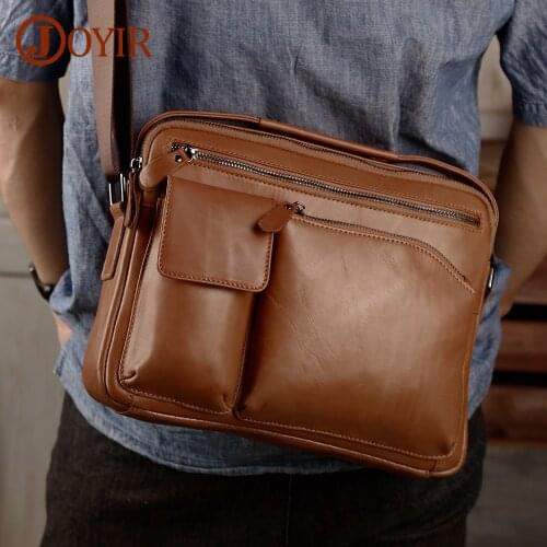 JOYIR Genuine Leather Mens Messenger Bag Business Luxuy Shoulder Bag for iPad Office Casual Male Crossbody for Men 2021 New