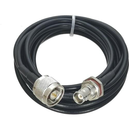 1Pcs RG58 Cable BNC Female jack Nut Bulkhead to N Male Plug Connector RF Jumper pigtail Straight 6inch~20M