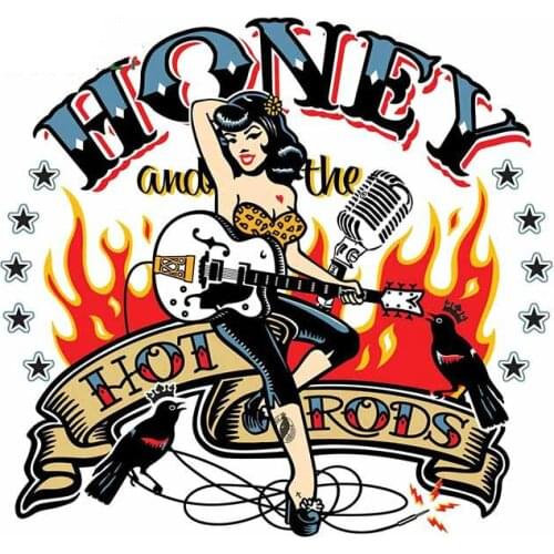 Creative Auto Car Stickers for Honey Hot Rods Anime Vinyl Car Wrap Motorcycle Bumper Laptop Decor Car Accessories KK13*12cm