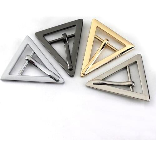 1pcs Metal Triangle Belt Buckle New Style Fashion Single Pin Buckle for DIY Leather Craft Bag Strap Belt Garment Webbing 4 Color