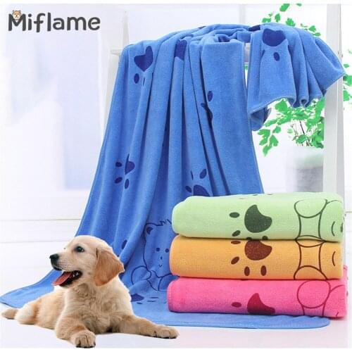 Miflame Pet Bath Towel Oversized Towel For Dog Supplies Big Dog Bath Towel Labrador Pug Towel Strong Absorbing Water Pet Towels