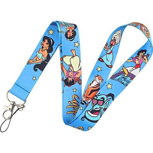 Cartoon Print Keychain Mobile Phone Straps Lanyard For Keys ID Badge Holder Webbing Ribbon DIY Hang Rope Keyring Accessories