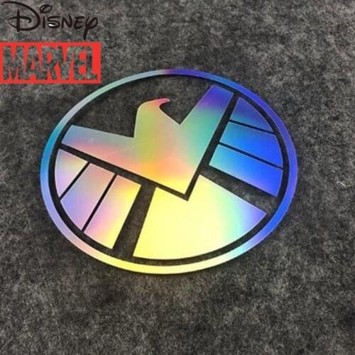 Disney Marvel Cartoon S.H.I.E.L.D. Car Modification Reflective Sticker Anti-frictionCar Decoration Sticker Car LogoCar Sticker