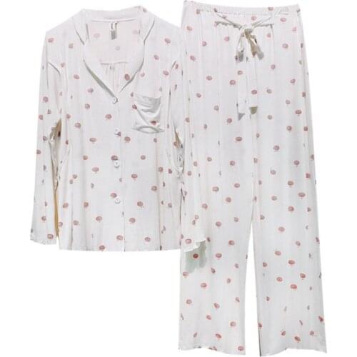 Autumn and winter confinement service Modal maternity postpartum nursing pajamas pregnant women plus size thickening home suit