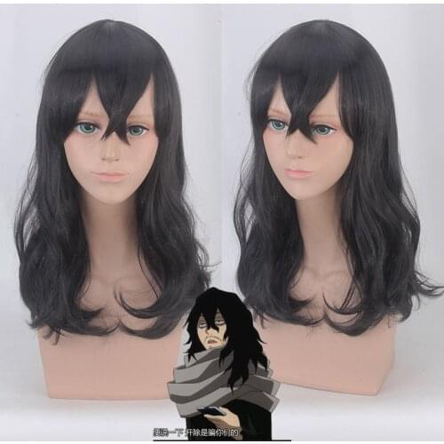 My Hero Academia Shouta Aizawa Cosplay Wig Boku no Hero Academia 3rd Season Eraser Head 1:1 Wig Synthetic Hair