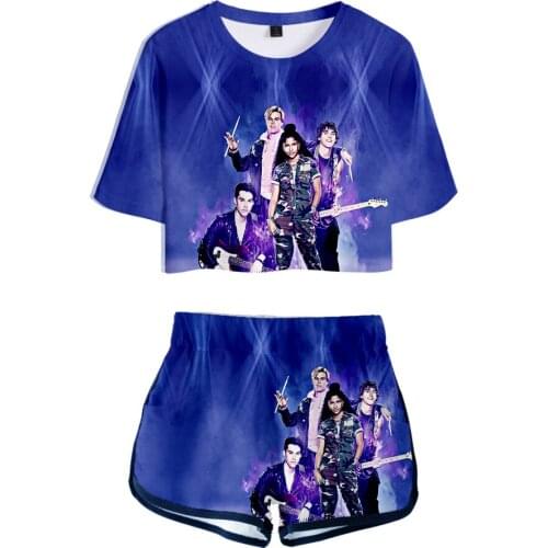 Popular Julie and the Phantoms-3D Print Women Two Piece Set Short Sleeve Crop T-shirt+Shorts Tracksuit Girls Swimming Summer Set