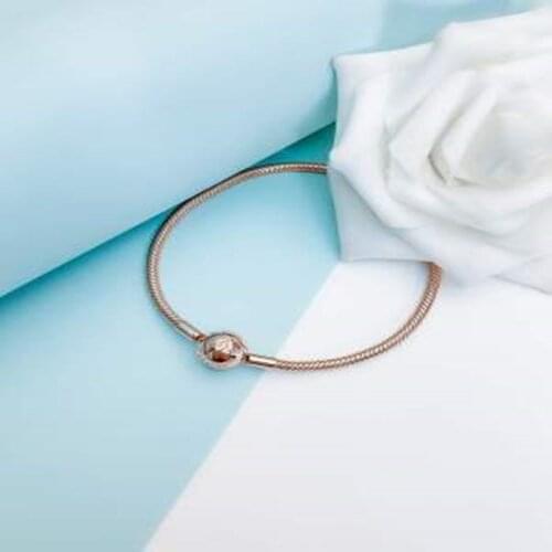 Panjia rose gold round head soft snake bone base chain