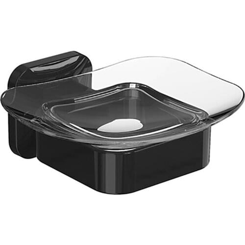 Self-adhesive Transparent Soap Box Wall Mounted Soap Dishes Tray Home Bathroom Toilet Soap Holder Storage Plate Bathroom Gadgets