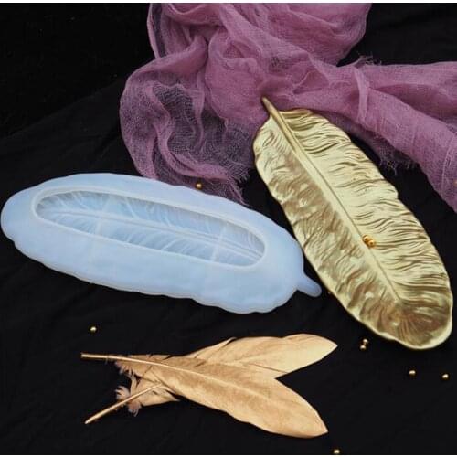 Angel Wing Tray Silicone Jewelry Resin Mold Large Feather Dishes Plate Mold Resin Casting Mold Jewelry Art Craft Tool 40a