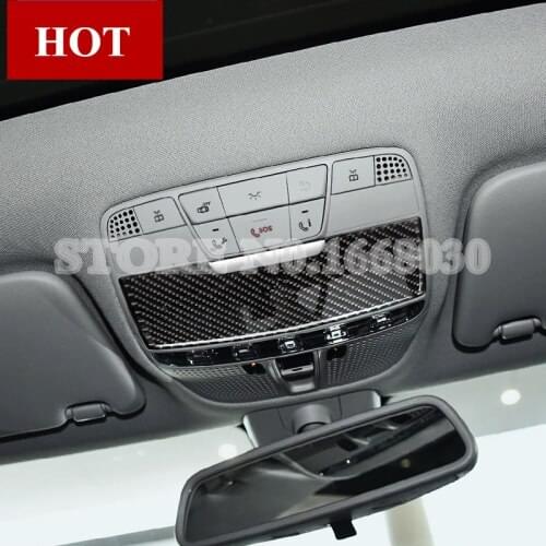Carbon Fiber Front Reading Light Trim Cover For Benz GLC X205 X253 2015-2020 1pcs Car accesories interior Car Trim