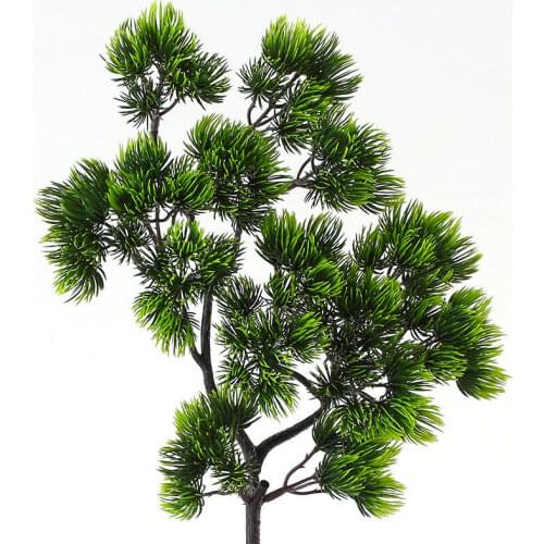 Home Decor Welcoming Pine Bonsai Simulation Decorative Flowers And Wreaths Artificial Flowers Fake Green Pot Plants Ornaments