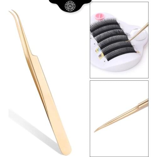 High Quality Volume Eyelash Tweezers Professional High Precision Ultra Fine Tip 3D 6D Lashes Extensions Tweezer Eyelash Pincette