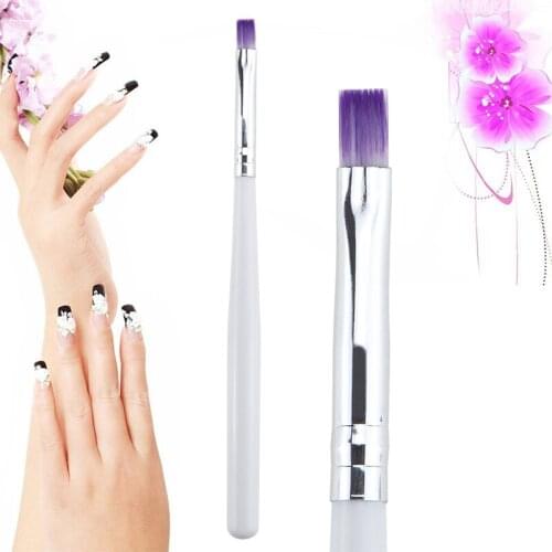 2/1Pcs 13cm Gradient Purple Color UV Gel Brush Pen White Handle Drawing Painting Brush Nail Art Brush for Manicure DIY Tool