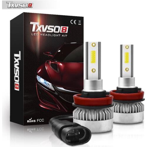 2 pcs H9 Led 12V Car Headlight Bulbs 6000K 20000LM Bright Mini Lamps 110W COB Chips Auto Lights Bombillas Led Coche 2020