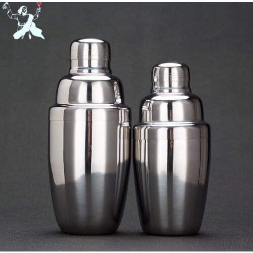 250/350/550/750ml Stainless Steel Cocktail Shaker Cocktail Mixer Wine Martini Drinking Standard Three Sect Shaker Bar Tools