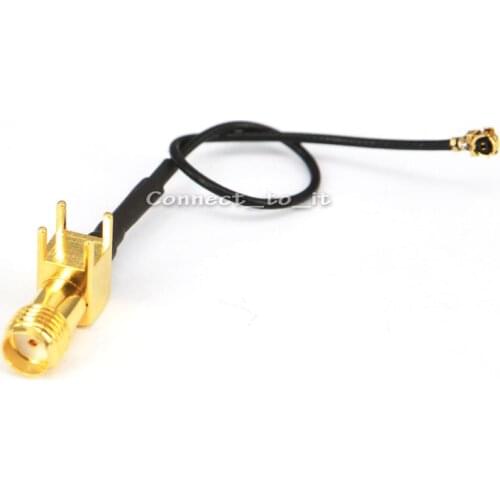 50 Pieces Extension Antenna WiFi Cord Rightangle PCB Mount SMA Jack Female to Ufl./IPX Connector 1.13 Pigtail Cable