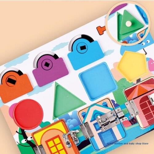Interactive Kids Play Toy Multifunctional Creative Locks&Latches Activity Board