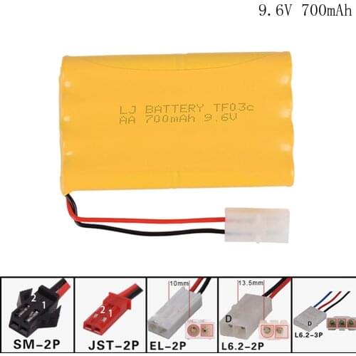 9.6V 700mAh Rechargeable NI-CD AA Battery Pack 9.6V Bateria for RC boat model car toy RC Electric toys high quality NICD Battery