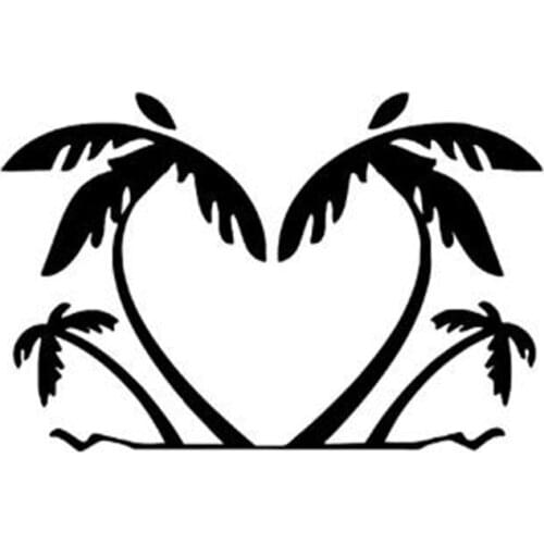 Black/Sliver Funny Heart-shaped Graphical Four Trees Surround Better Vinyl Car Sticker Vivid Window Car Decal C474