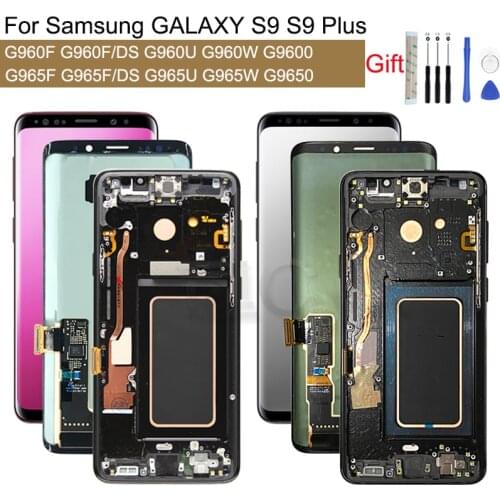 For SAMSUNG Galaxy S9 LCD Display S9 Plus Touch Screen G960 G965 LCD Screen Digitizer Assembly with Burn Shadow Replacement