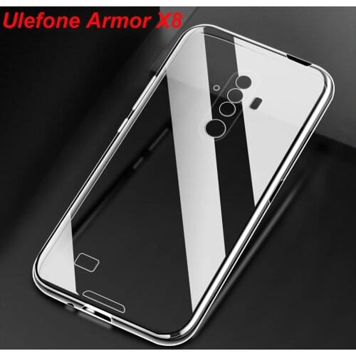 For Ulefone Armor X8 Case Silicon Back Cover Soft TPU Matte Phone Protector Shell Ulefone Armor X8 Capa Coque Cover Glass Bumper