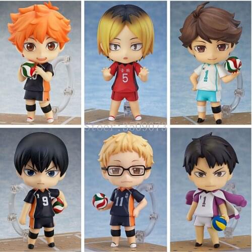 10cm Anime Figure Haikyuu Tsukishima 616# Ushijima Wakatoshi 789# Kei PVC Action Figure Toys Haikyuu Collection Model Doll Gift
