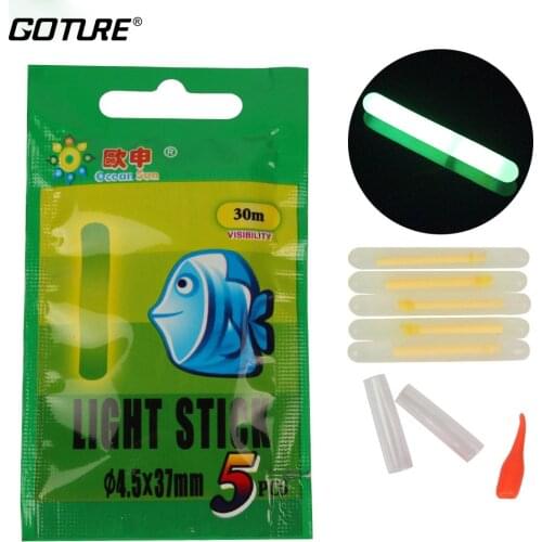 Goture 100pcs/lot Chemical Luminous Fishing Lights Fishing Rod Tip Float Fish Bobber in Green Colour Glow Stick