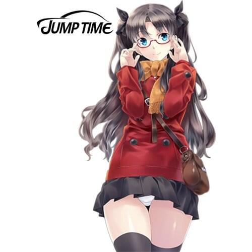 JumpTime 13cm x 7.1cm Car Sticker Lovely Cute Beauty Fate stay night Auto Motor Decorative Funny Car Decal