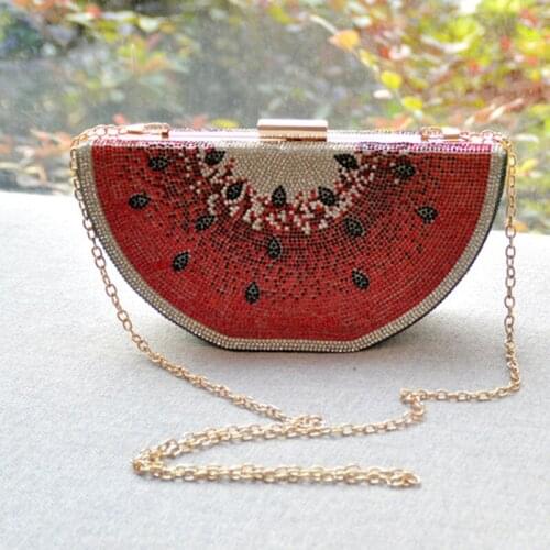 White/Black/Red Crystal Clutches For Women Wedding Bridal Shoulder Purse New Fashion Lady Crossbody Party Dinner Money Clutch