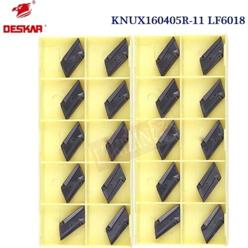 KNUX160405R-11 LF6018 DESKAR Carbide Insert Metal Turning Tool CNC Lathe Cutting Tools KNUX 160405 Blade for Stainless Steel