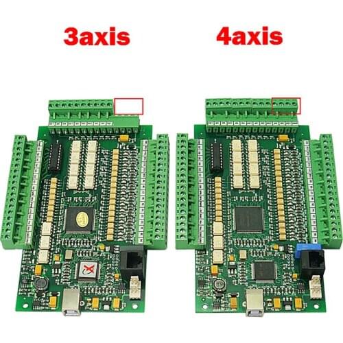 New type 200KHZ 3axis 4axis mach3 motion usb breakout cnc card controller interface board parts for milling engraving machine