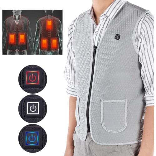 M-XXL Heating Vest Washable Usb Charging Heating Warm Vest Control Temperature Outdoor Camping Hiking Golf