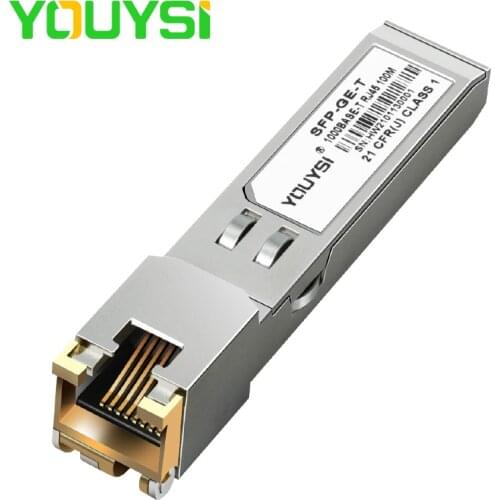 YOUYSI 1000M RJ45 SFP Module Gigabit SFP Copper Transceiver Module Compatible for Mikrotik/Cisco Ethernet Switch