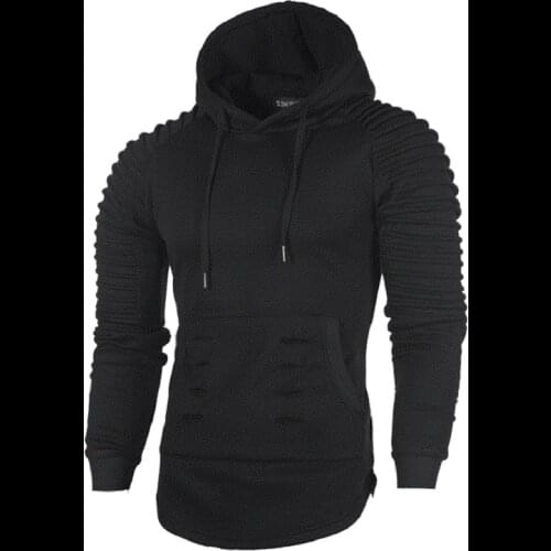 Mens Long Sleeve Hoodies Solid Color Sweatshirt Male Hooded Pullover Hip Hop hoodies and sweatshirts Hoody Tracksuit