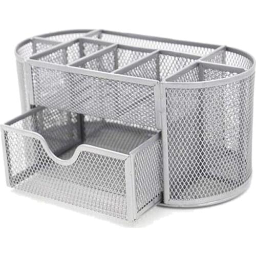 Desk Organizer Office Desktop Supplies Metal Stationary Holder Multifunctional Storage Decor for Office Accessories