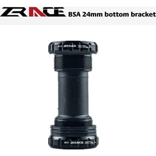 ZRACE Cycling Bottom BSA 24mm Bottom Bracket Aluminum CNC, BB51 / BB52 / BB70 Bicycle Component Bottom Axle Black 91g