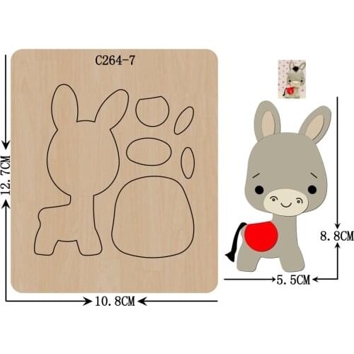 New donkey Wooden die Scrapbooking C-264-7 Cutting Dies