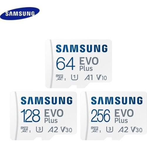 Original SAMSUNG EVO Plus UHS-I Micro SD Card 64GB 128GB 256GB SDXC Class 10 TF Storage Card For Phone/Camera