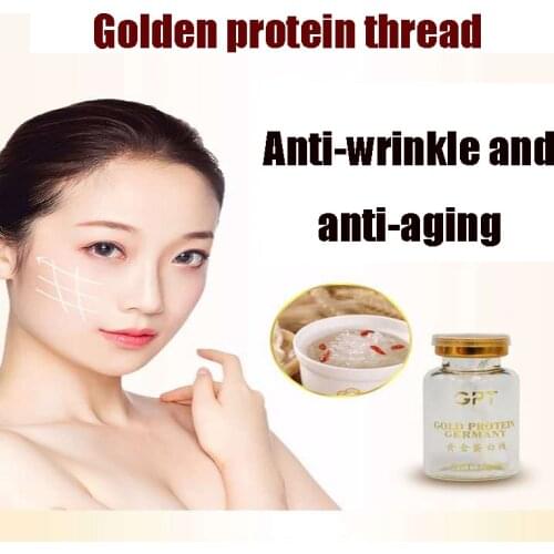 24K Golden Protein Peptide Essence Firming Skin Anti-wrinkles Skin Care Golden Protein Lines Pure Collagen Whitening Face Serum