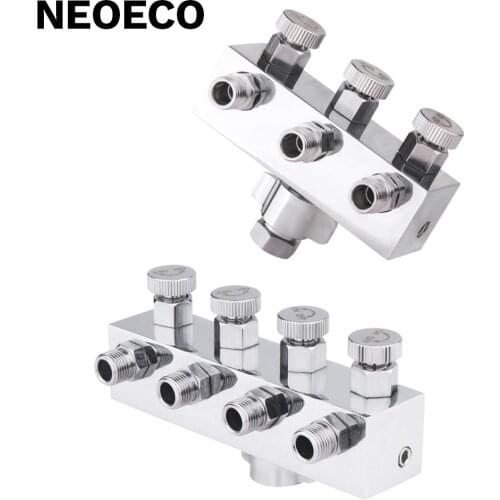 Painting Spray Gun Airbrush Air Hose Adapters Splitter Accessories With 1/4" BSP Female Inlet +1/8" BSP Male Air Outlet NEOECO