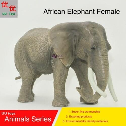 Hot toys:African Elephant Female Simulation model Animals kids toys children educational props