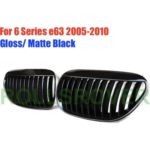 ROLLSROVER Front Bumper Grille Grill For 6 Series e63 2005-2010 Single Strip Car Performance