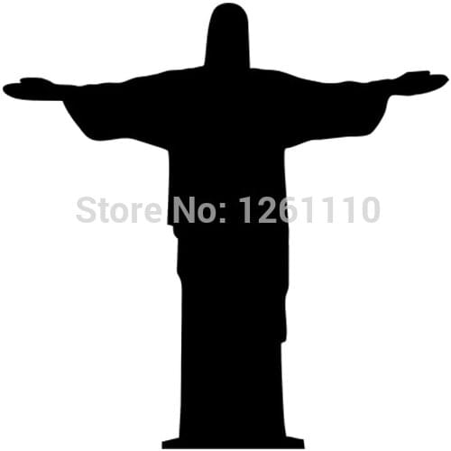 HotMeiNi Retail Car Styling Car Sticker Vinyl Decal Cristo Redentor Jesus Statue Brazil for Lada Cars Acessories decoration
