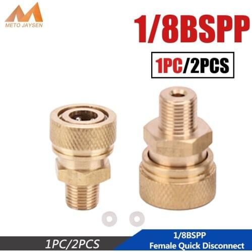 Paintball PCP 1/8BSPP Male Female Coupling Connector M10x1 Quick Disconnect Copper 1/8NPT 8mm Air Refilling Fittings Socket