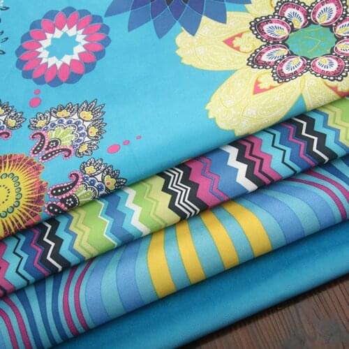 HLQON Printed Cotton Linen Fabric For DIY Quilting & Sewing Sofa,Table Cloth,Curtain,Bag,Cushion Material patchwork